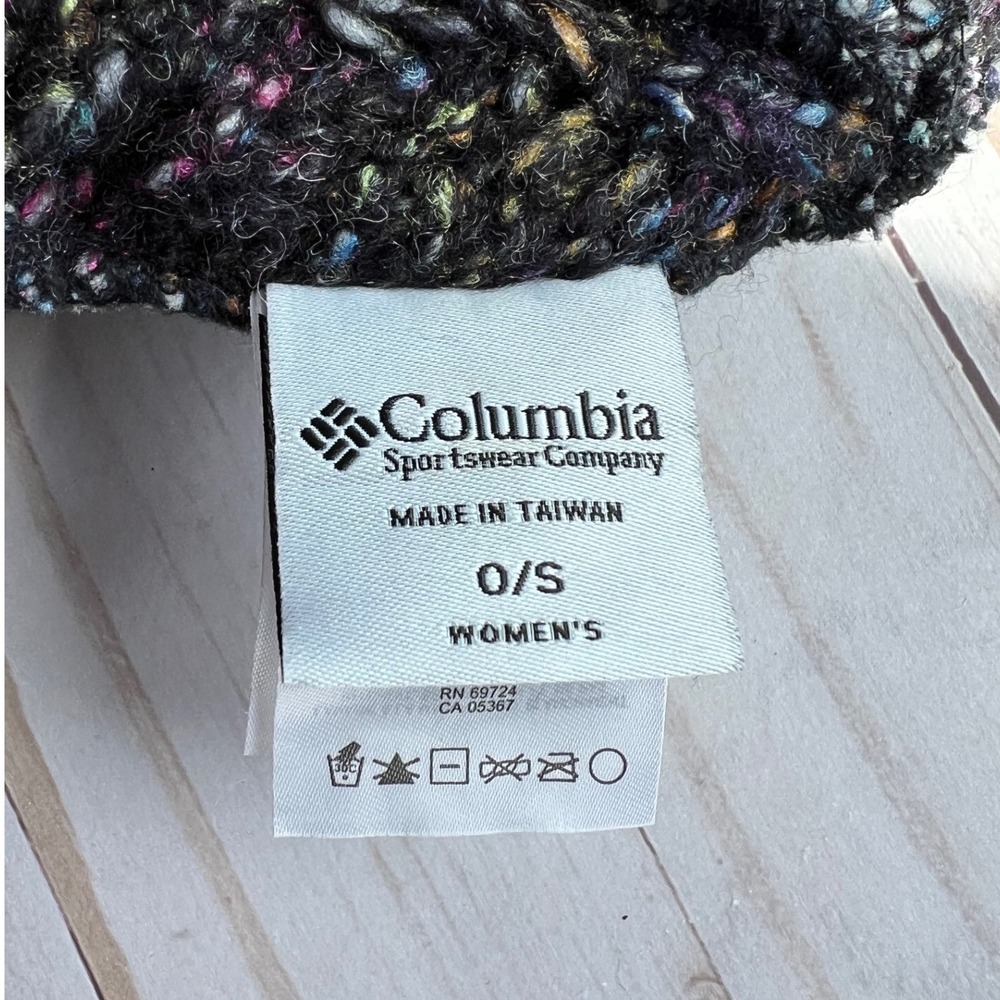 Columbia Womens Trapper Hat Cable Knit Fleece Lined Beanie Multi Color Tassel OS - Picture 4 of 7